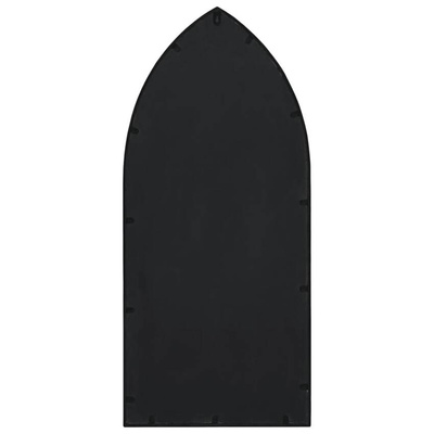 Lustro ogrodowe, czarne, 100x45 cm, żelazne vidaXL