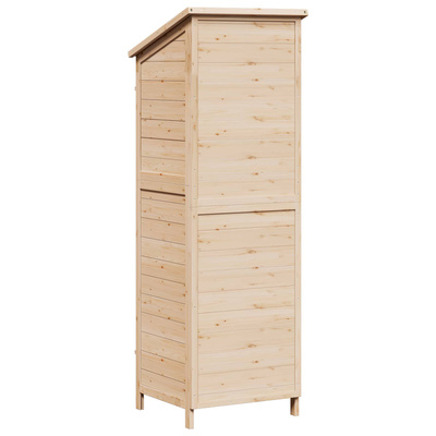 Shed ogrodowy naturalny 59 x 56 x 176 cm Drewno Świerkowe