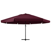 Parasol ogrodowy na aluminiowym słupku, 600 cm, bordowy