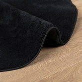 vidaXL Dywan OVIEDO z krótkim włosiem, czarny, Ø 280 cm