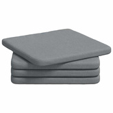 Poduszki na siedziska 4 pcs Jasnoszary 40 x 40 x 3 cm tkanina