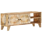 vidaXL Szafka pod TV, 110x30x40 cm, lite drewno mango