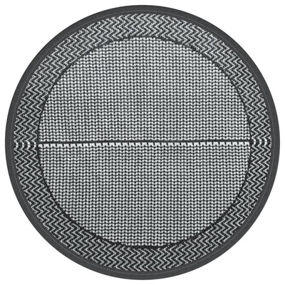vidaXL Dywan na zewnątrz, szary, ?120 cm, PP wariant 7