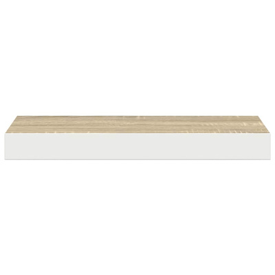 vidaXL Półki ścienne, 4 szt., kolor dębu i biel, 50x23x3,8 cm, MDF