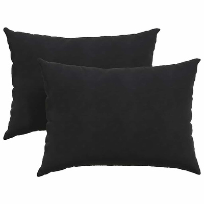 Poduszki na sofę 2 pcs Czarny 70 x 50 cm Tkanina sztruksowa