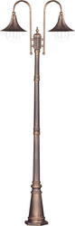 Wysoka zewnętrzna lampa stojąca K-8127 czarna/złota z serii BOSTON KAJA