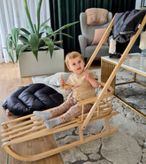 Love gifts Sanki ze śpiworkiem+ Mufki/Brąz