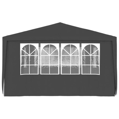 vidaXL Namiot imprezowy ze ściankami, 4x6 m, antracytowy, 90 g/m²