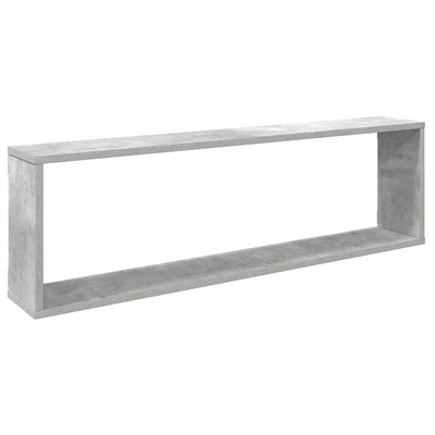 vidaXL Półki ścienne kostki, 4 szt., szarość betonu, 100x15x30 cm