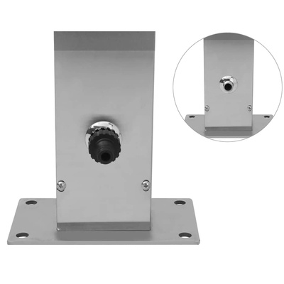 Prysznic ogrodowy ze stali nierdzewnej, kwadratowy