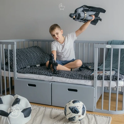 Łóżeczko 7w1 Szare