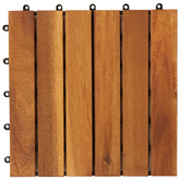 Płytka Tarasowa 10 pcs Brązowy 30 x 30 cm Drewno Akacjowe
