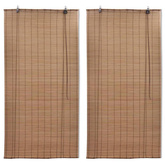 vidaXL Bambusowe rolety, 2 szt., 120 x 220 cm, brązowe