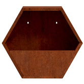 Doniczki ścienne, 2 szt., rdzawe, stal kortenowska, 46x10x40 cm