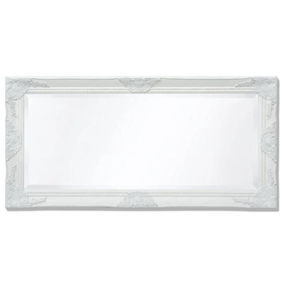 vidaXL Lustro ścienne w stylu barokowym, 100x50 cm, białe