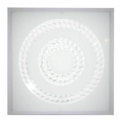 Lampa Sufitowa Candellux Lux 10-60693 Plafon 16W Led 6500K Satyna Podwójny Ring