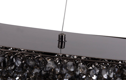 Designerska Lampa Wisząca czarna Swarovski Adani AD218