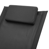 vidaXL Leżak dla dzieci, stalowy, czarny