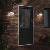 Kinkiety zewnętrzne LED, 2 szt., czarne, odlewane aluminium