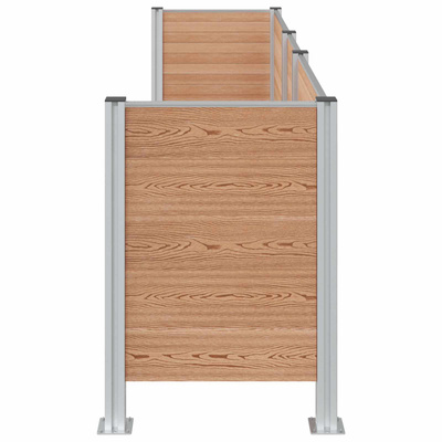 Ogrodzenie na Kosz na Śmieci brązowy 315 x 85 x 115 cm