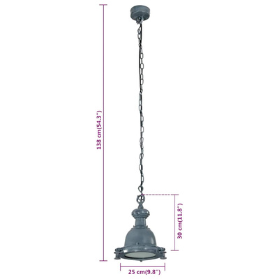 Lampa wisząca, 25x25x138 cm, aluminium
