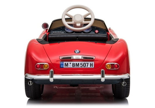 Auto na Akumulator BMW Retro Dla Dzieci Pilot LED MP3 Czerwone Lakierowane