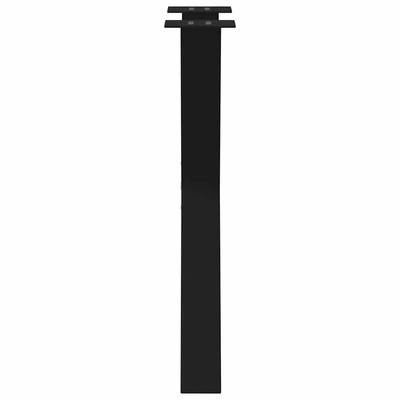 Nogi do stołu jadalnego w kształcie litery X 2 szt. Czarne 60x(72-73) cm Stal