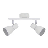 Lampa ścienna listwa 2X40W E14 biały/chrom FIDO 92-63373