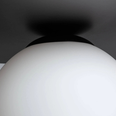 Lampa Wisząca Czarna Szklana E14 ?40cm Abruzzo Rotonde