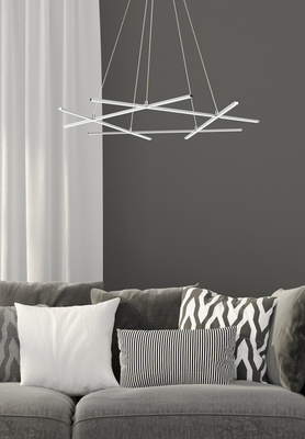 Lampa wisząca Led ANDROS 5-punktowa – geometryczny nowoczesny żyrandol LED 4000K