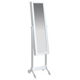 vidaXL Lustro wolnostojące, białe, 34x37x146 cm