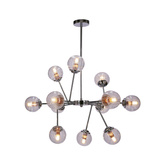 Lampa wisząca sufitowa chrom szklane klosze 12x40W Best Candellux 30-64806