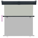 Markiza boczna na balkon, 165x250 cm, szara