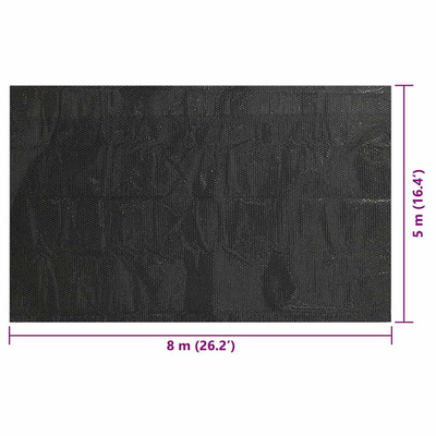 folia na basen, czarna (8x5 m) Prostokątna