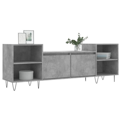 vidaXL Szafka pod TV, szarość betonu, 160x35x55 cm