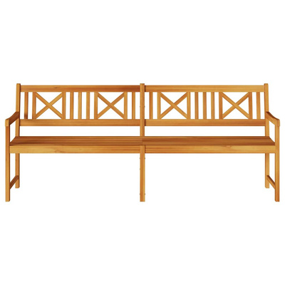 Ławka ogrodowa naturalny 220 x 56 x 90 cm Lite Drewno Akacji