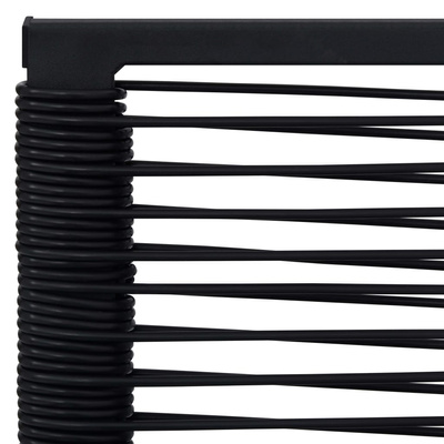 vidaXL Krzesła ogrodowe, 4 szt., rattan PVC, czarne