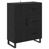 Highboard 2 szt. Czarny Dąb 69,5 x 34 x 180 cm