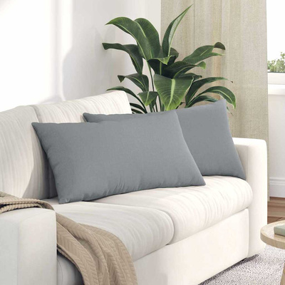 Poduszki na sofę 2 pcs Jasnoszary 80 x 40 cm tkanina