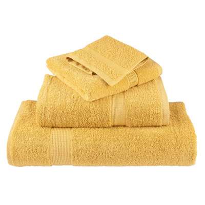 Ręczniki premium, SOLUND, 4 szt., złote, 100x200 cm, 600 g/m?