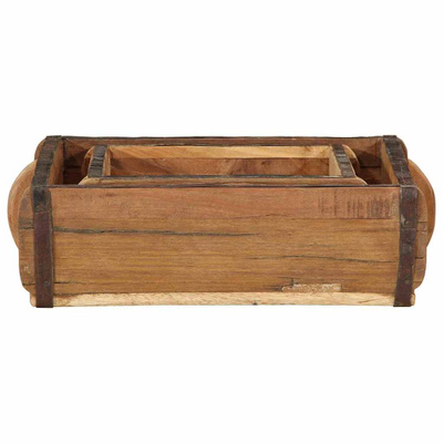 Taca 2 pcs Brązowy 29 x 31 x 10 cm Lite Drewno Recyklingowe