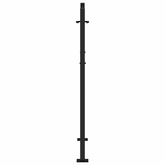 Brama ogrodowa czarna 100x125 cm Stalowy wzór płomienia