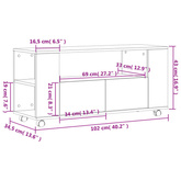vidaXL Szafka pod TV, szarość betonu, 102x34,5x43 cm
