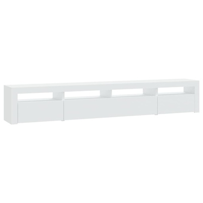 vidaXL Szafka pod TV z oświetleniem LED, biała, 240x35x40 cm