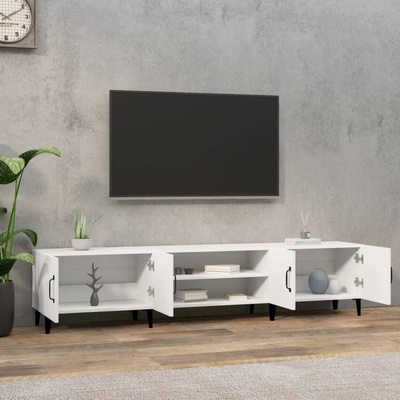 vidaXL Szafka pod TV, biała, 180x31,5x40 cm, materiał drewnopochodny