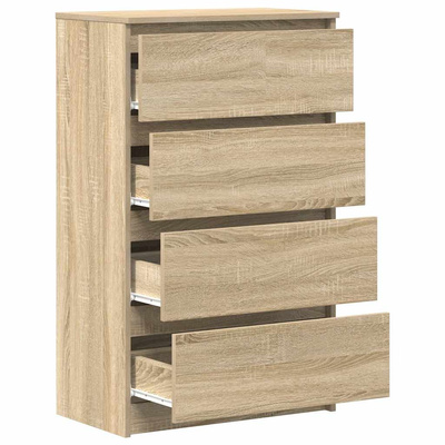 Komoda, dąb sonoma, 60x35x98,5 cm, materiał drewnopochodny