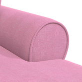 Chaise Lounge z Fartuszkiem 3 szt. Różowy tkanina