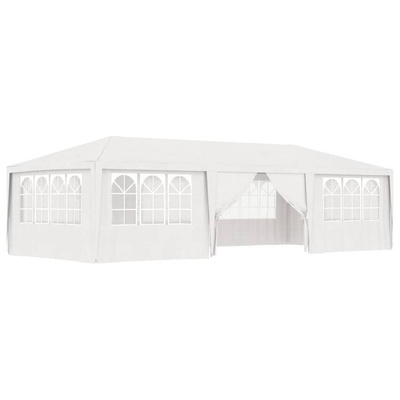vidaXL Namiot imprezowy ze ściankami, 4x9 m, biały, 90 g/m²