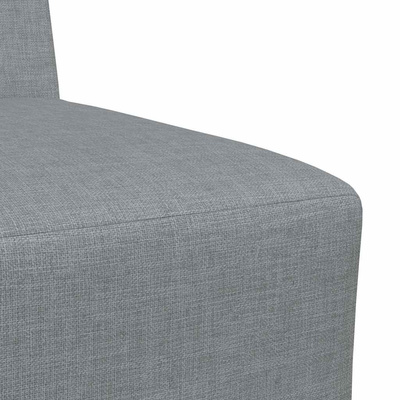 Modułowa sofa bez podłokietników 3 szt. Jasnoszary tkanina