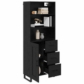 Highboard 2 szt. Czarny Dąb 69,5 x 34 x 180 cm